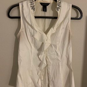 White Sleeveless Blouse